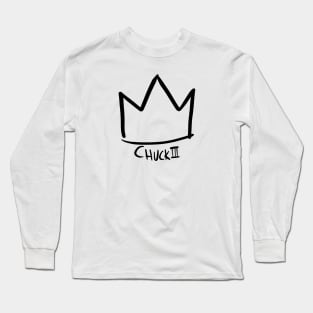 King Chuck III Crown (black drawing) Long Sleeve T-Shirt